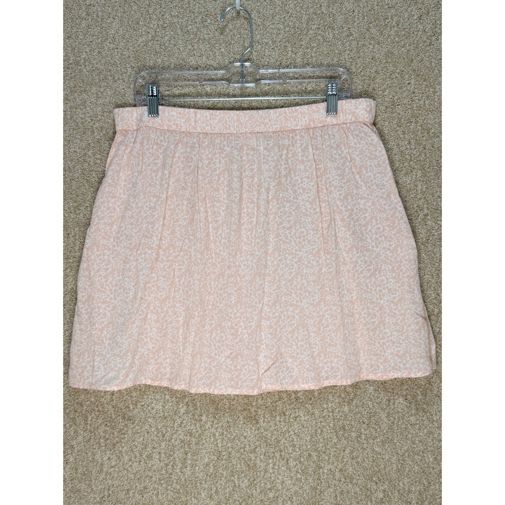 Imperfect animal print mini skirt abound XL peach white summer print skirt Light